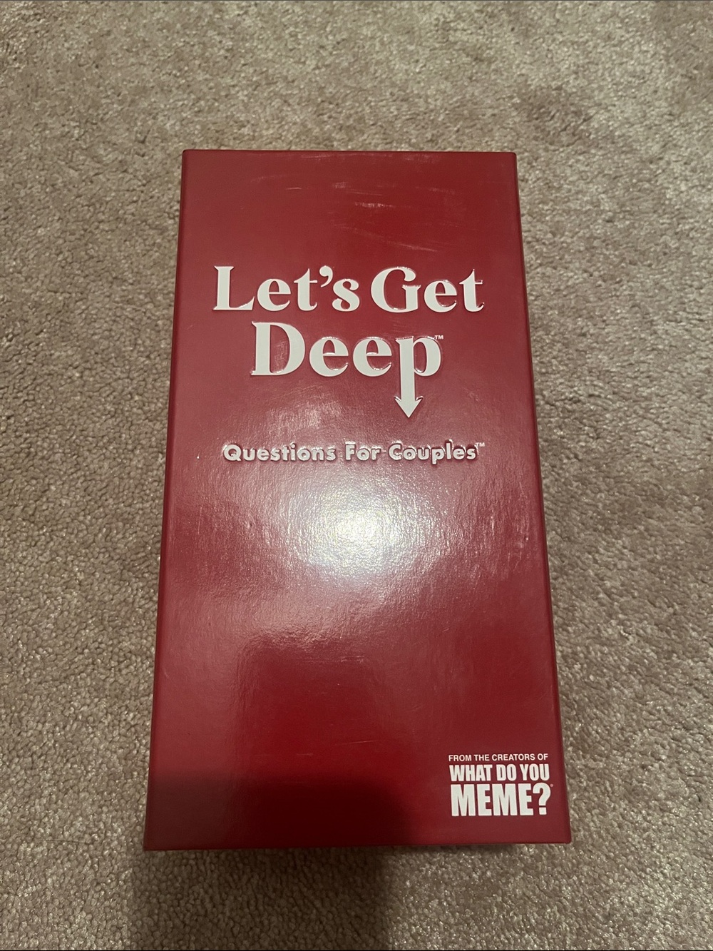 Let's Get Deep - Questions for Couples Conversation Game (Red)